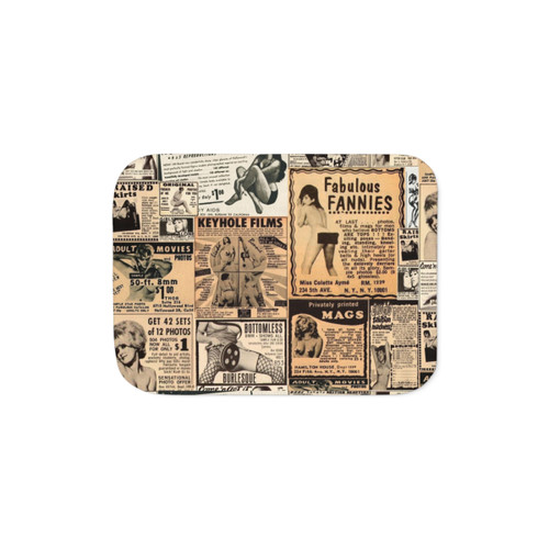 Vintage Adult Magazine Ads Sherpa Blanket