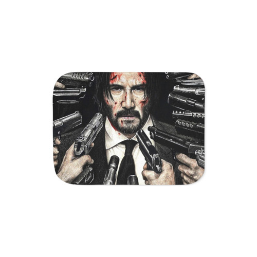 Cozy John Wick Inspired Sherpa Blanket