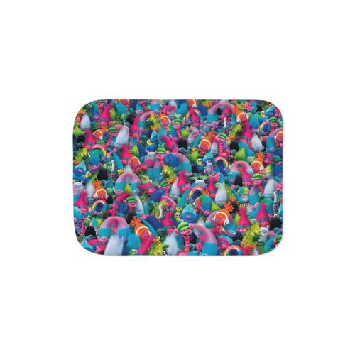 Colorful Trolls Pattern Sherpa Blanket