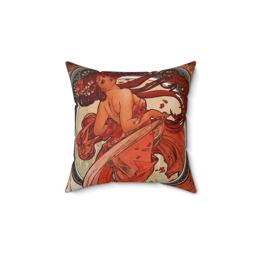 Alphonse Mucha Dance Pillow - Art Nouveau Decorative Accent