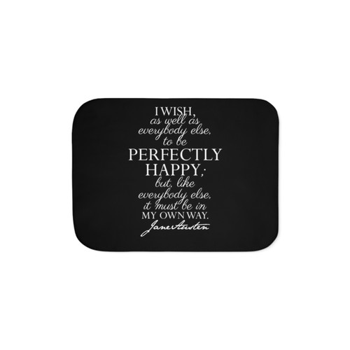 Jane Austen Pride and Prejudice Literary Quotes Sherpa Blanket