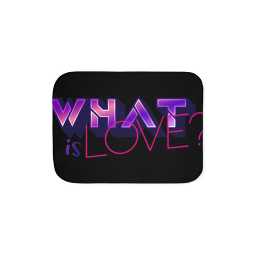 Cozy Sherpa Blanket featuring What is Love 90s movie design