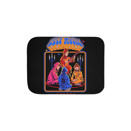 Cult Music Sherpa Blanket - Vintage 70s 80s Retro Design