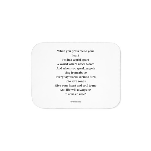 La Vie en Rose Sherpa Blanket - Cozy & Romantic Home Decor