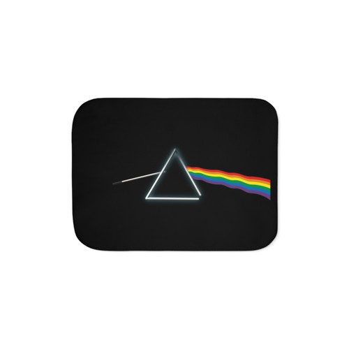 Prism Sherpa Blanket with Darkside of the Moon Music Meme Design