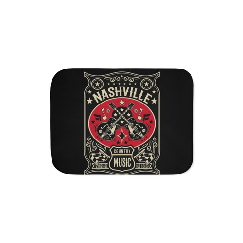 Country Music Lover Vintage Nashville Retro Sherpa Blanket