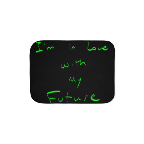 Cozy Sherpa Throw Blanket in Neon Green and Black