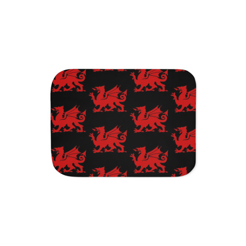 Welsh Red Dragon Sherpa Blanket