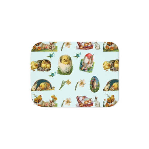 Vintage Easter Sherpa Blanket