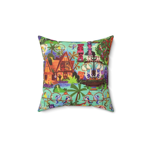 Enchanted Tiki Room Collage Pillow