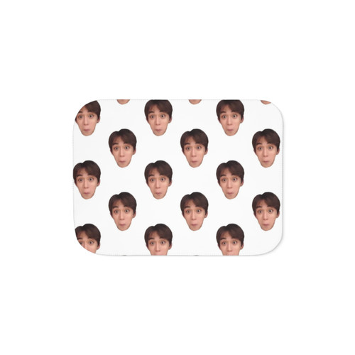 Soft & Cozy Sherpa Blanket with Lucas Big Head Design