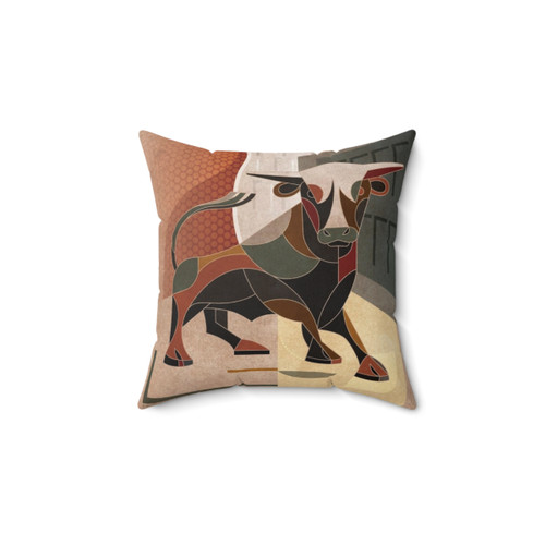 The Bull Pillow - Modernist Cubist Decorative Cushion