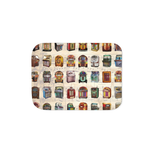 Cozy Jukebox Sherpa Blanket