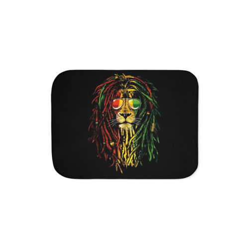Bob Marley Lion Sherpa Blanket