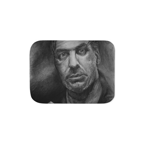 Till Lindemann Portrait Sherpa Blanket