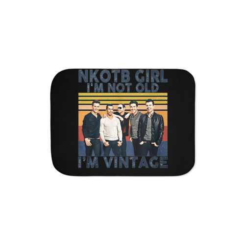 NKOTB Vintage Music Sherpa Blanket for Fans