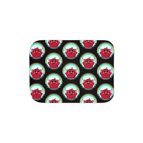 Nyango Star Apple Cat Mascot Drummer Sherpa Blanket