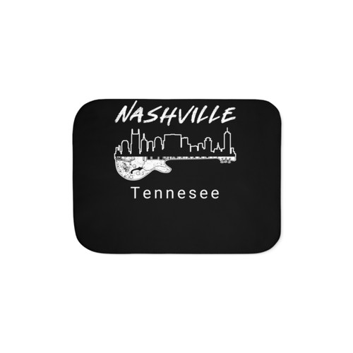 Nashville Sherpa Blanket with Country Music Motif
