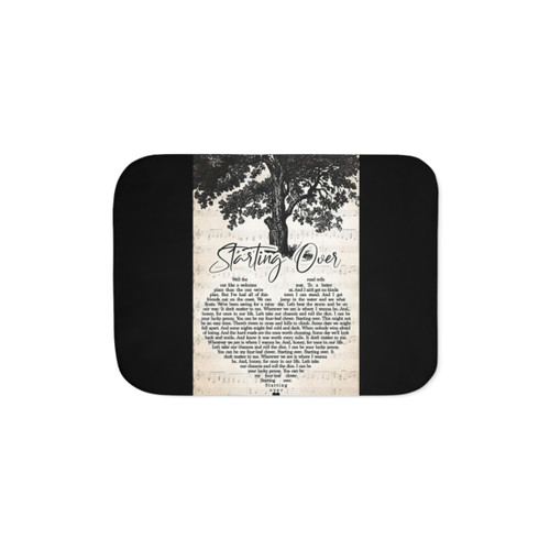 Cozy Sherpa Blanket with Song Lyrics Design