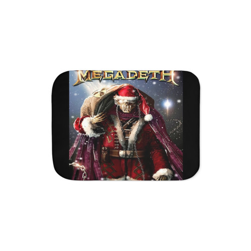 Thrash Metal Santa Sherpa Blanket