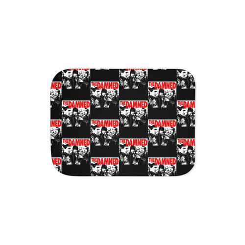 Vintage Sherpa Blanket featuring The Damned band logo and 2024 music tour