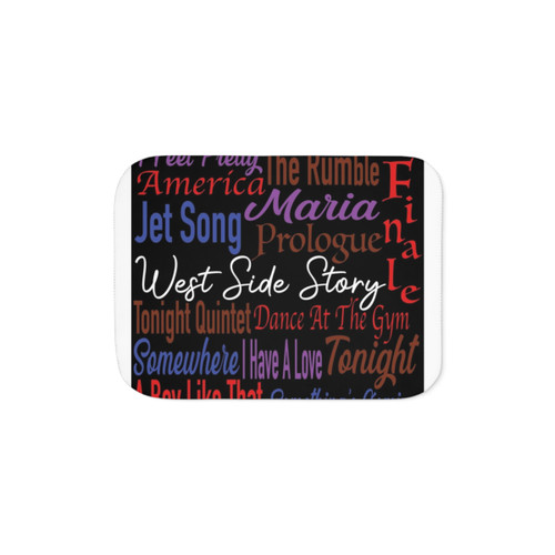 West Side Story Song Titles Sherpa Blanket