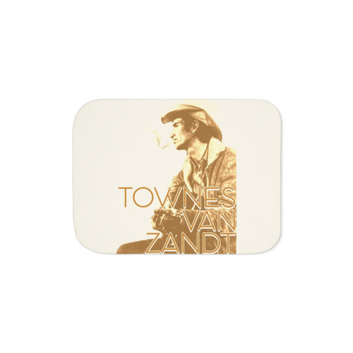 Townes Van Zandt Retro Country Music Fan Art Sherpa Blanket