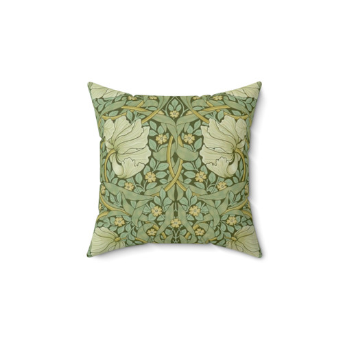 William Morris Pimpernel Green Arts & Crafts Pillow
