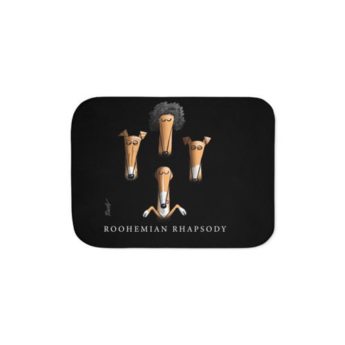 Roohemian Rhapsody Sherpa Blanket for Greyhounds, Lurchers and Whippets