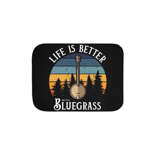 Bluegrass Sherpa Blanket for Music Lovers