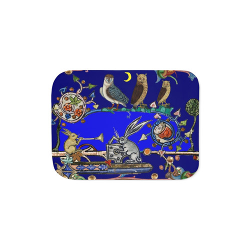 Whimsical forest creatures sherpa blanket