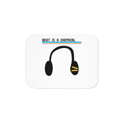 Soft Sherpa Fleece Blanket with Beats Graphic Design