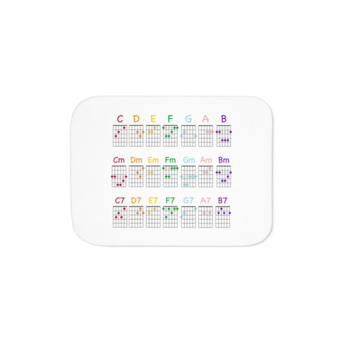 Educational Guitar Chords Sherpa Blanket