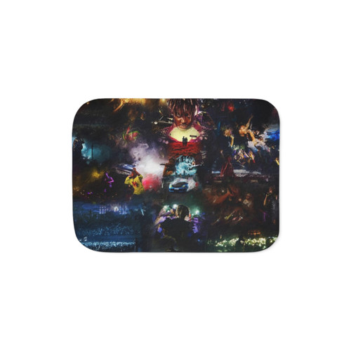 Night Concert Sherpa Blanket with Juice Wrld Inspired Design