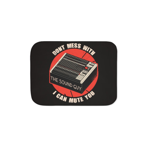 Sherpa Blanket with Funny Sound Guy Art for Audio Fans