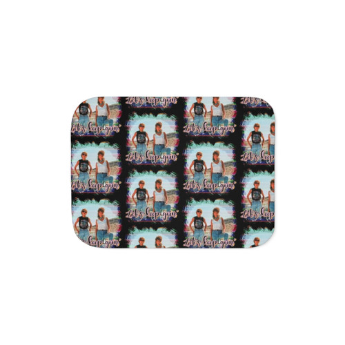 Cozy sherpa blanket featuring country music lyrics