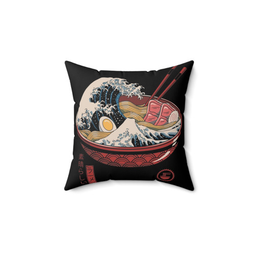 Great Ramen Wave Pillow featuring Japanese design