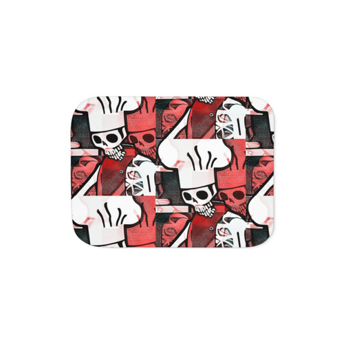 Skeleton Chef Sherpa Blanket