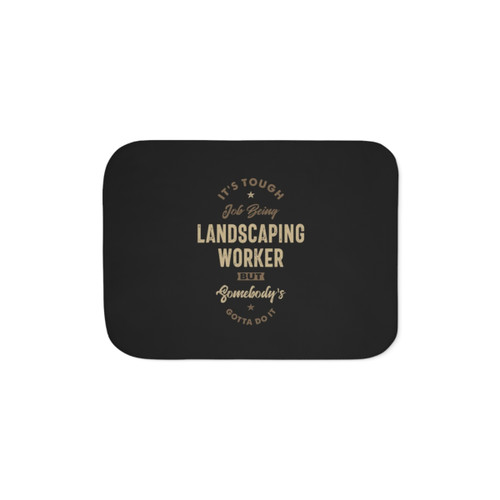 Landscaping Worker Sherpa Throw Blanket