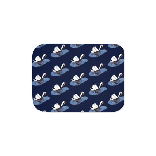 Farmer Swan Sherpa Blanket