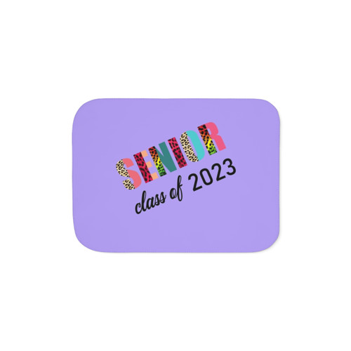 Leopard Sherpa Graduation Blanket for Class of 2023 Seniors