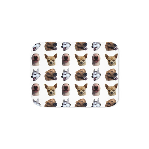 Dog Meme Sherpa Blanket featuring Trendy Dog Meme Pack