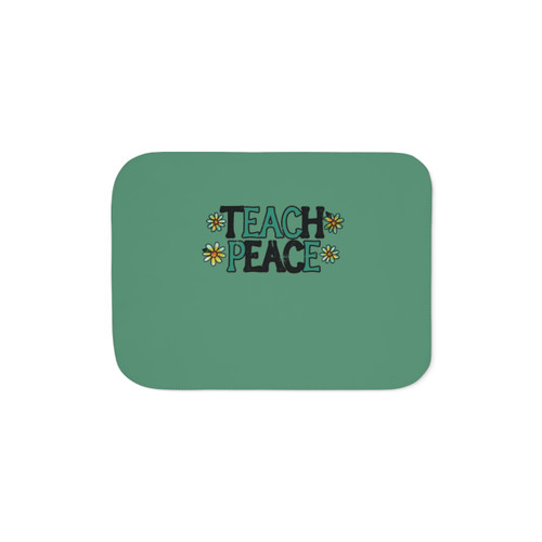 Teach Peace Soft Sherpa Blanket