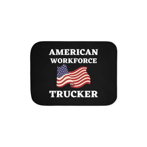 Patriotic Sherpa Blanket for Truckers and American Workers