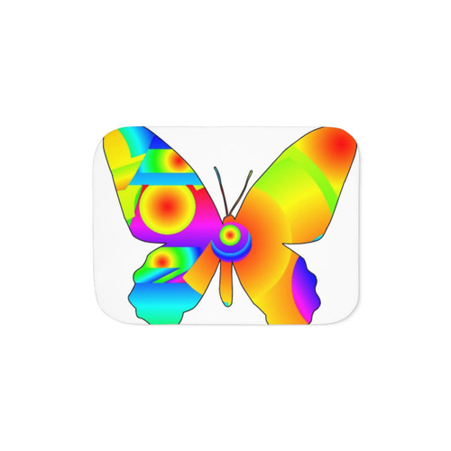 Butterfly Sunrise Sherpa Blanket