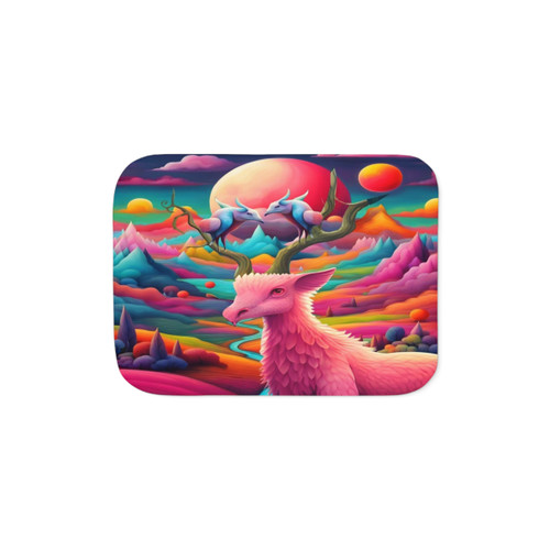 Magical World Sherpa Blanket with Colorful Abstract Pattern