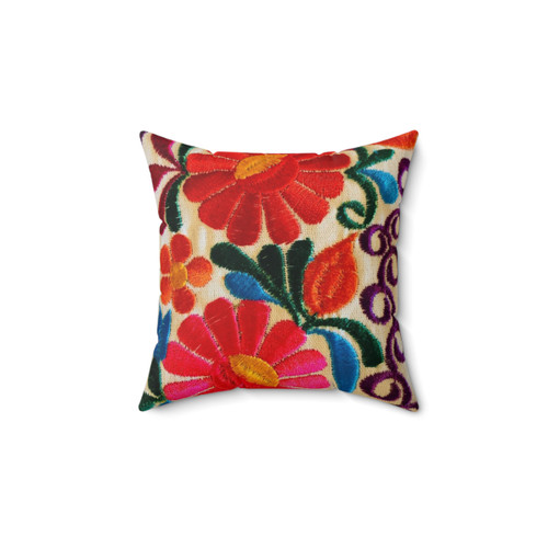 Vibrant Mexican Floral Pillow