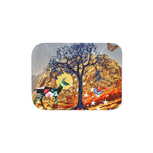 Magical tree pattern sherpa blanket