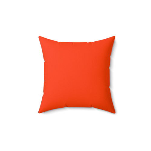Bright Fluorescent Neon Orange Throw Pillow