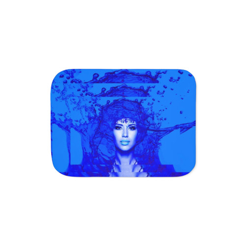 Blue Trance Sherpa Blanket - Cozy and Vibrant Home Decor